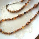 n様ご注文品♥お買い得♥WOOD とアクリルのロングネックレス