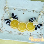 リボンレモンスライスネックレス