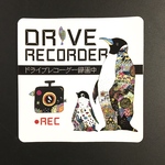 ドライブレコーダーシール　ペンギンさん　10cm角　