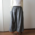 ストレッチのワイドパンツ