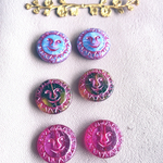 【mitsu様限定】レア【3ペア6コセット】JIRI＊IVANA#czech beads#チェコビーズ sun17㎜ mixassort/pink