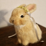 羊毛フェルト　うさぎ　花冠セット👑💐