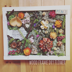 wood frame dry flower