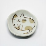 豆皿　🐱ねこ（ごは～ん）ベージュ　61-mz-na