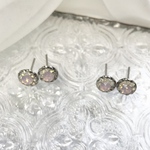 437-438 小さなピアス スワロフスキー ピンク/桜