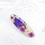 紫陽花のレジンヘアクリップ 