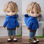 パーカーとパンツのセット　青