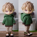 パーカーとパンツのセット　緑（ねんどろいどどーるオビツ11ボディ共有サイズ）