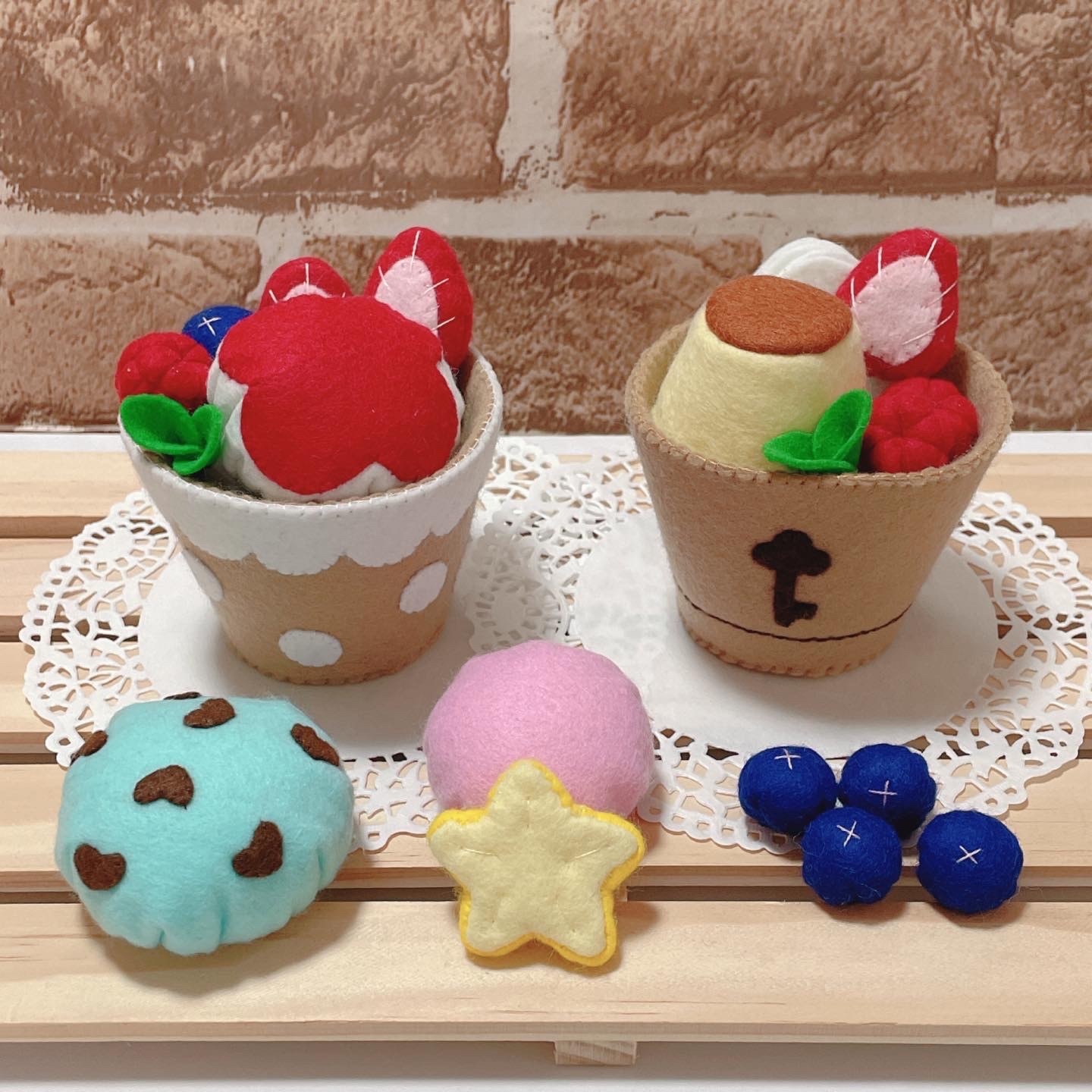 フェルトスイーツ ＊ホールケーキの小箱＊ - POMPON'S GALLERY