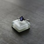アイオライト　　ハートCZリング　SILVER925　