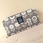 北欧柄♥軽い長財布🖤レトロ♪グレー♪オシャレ♪ウォレット♪お財布♬