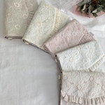 マーガレット刺繍母子手帳ケース　ショルダー紐付き