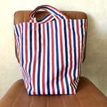 仏発 トリコロール ★ バケツ型トートバッグ　帆布