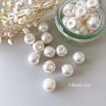 12pcs＊14mm すず丸 パールビーズ  （0211）