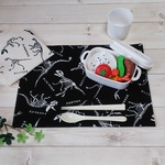 サイズ選べる ランチョンマット ナフキン【 恐竜の骨  】