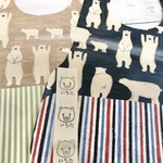 オーダー品☆名入れお食事エプロンセット＊くま