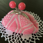 ●おばあちゃんが作ったビーズのがま口財布