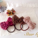最終sale★フワモコリボンのヘアゴム3個セット
