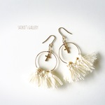 fringe cross pierce  ーwhite