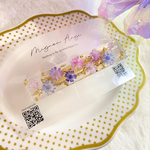 パープルお花畑ヘアアクセサリー・ヘアクリップ