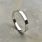 鏡面 シルバーシンフラットリング 2.5mm幅 グロス｜SILVER RING｜714