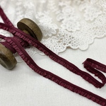 ＊新色＊1m 可愛い フリル ゴムブレード ワインレッド BK220305 ハンドメイド 手芸 素材 材料 DIY