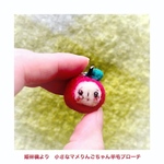 小鳥の  びばりちゃん羊毛ブローチ03