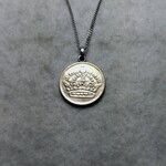 シルバーコイン  スェーデンの王冠コインネックレス　メンズ　レディース