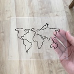 お洒落インテリアプレート　世界地図　イラスト