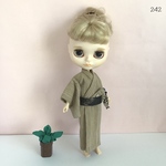 No.242  6/1サイズドール男の子単衣　茶縞