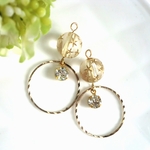 星型模様ビーズのピアス/イヤリング