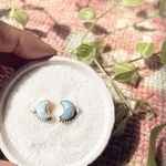（✖︎イヤリング変更不可）《14kgf&silver925》baby moon ❁ larimar ✴︎