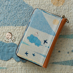 ミニ財布　空への冒険　-- コインケース 雲 春 --