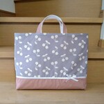 【reinassさま専用】レッスンバック / チェリーぼんぼん♡グレー×スモーキーピンク