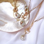 ★flower pearl マンテルネックレス