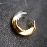 グラス＆ゴールド：イヤーカフの波動玉®【現品一点物・６周年感謝価格】７