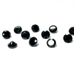 【ブラックスピネルAAA】ラウンドファセットカット　4mm　2個　ハンドメイド素材