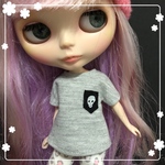 ★再販★ スカル　ポケット型のワッペン　グレーTシャツ　アウトフィット