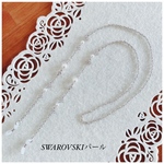 SWAROVSKIクリスタルパールのネックレス風メガネチェーン グラスコード