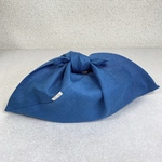 リネン　あずま袋　お弁当包みサイズ　ブルー