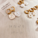 はなびらパール❁¨̮つけっぱなしピアス/イヤリング