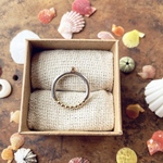 8号【サイズ調整不可】《silver925&14kgf》herkimar  diamond ✶ sunrise & moon ring ☽