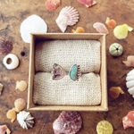 10〜12号【サイズ調整可】《silver925&14kgf》opal×tourmaline✴︎butterfly motif ring ❁