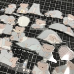 海外　ロールシール　フレークシール クマ