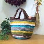 麻ひもバッグ　マルチカラー