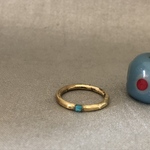 ターコイズと真鍮の指輪