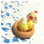 にわとりとひよこの置き物 送料込み