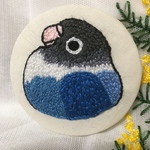 可愛い小鳥の刺繍バッチ