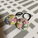リバティ ラセンビィコットン くるみボタン ヘアゴム  花柄 27mm 