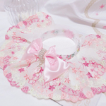 ラスト♡シフォンケープ首輪🎀小花刺繍レース🎀ペールピンク🎀